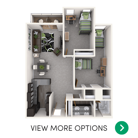 2 bedroom apartment floor plans in East Lansing, MI near Michigan State University | Americana Apartments